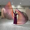 Belly Dance Props Flag Church Performance Accessories 190*140Cm Gradual Colors Belly Dance Props Semicircle Flags With Sticks