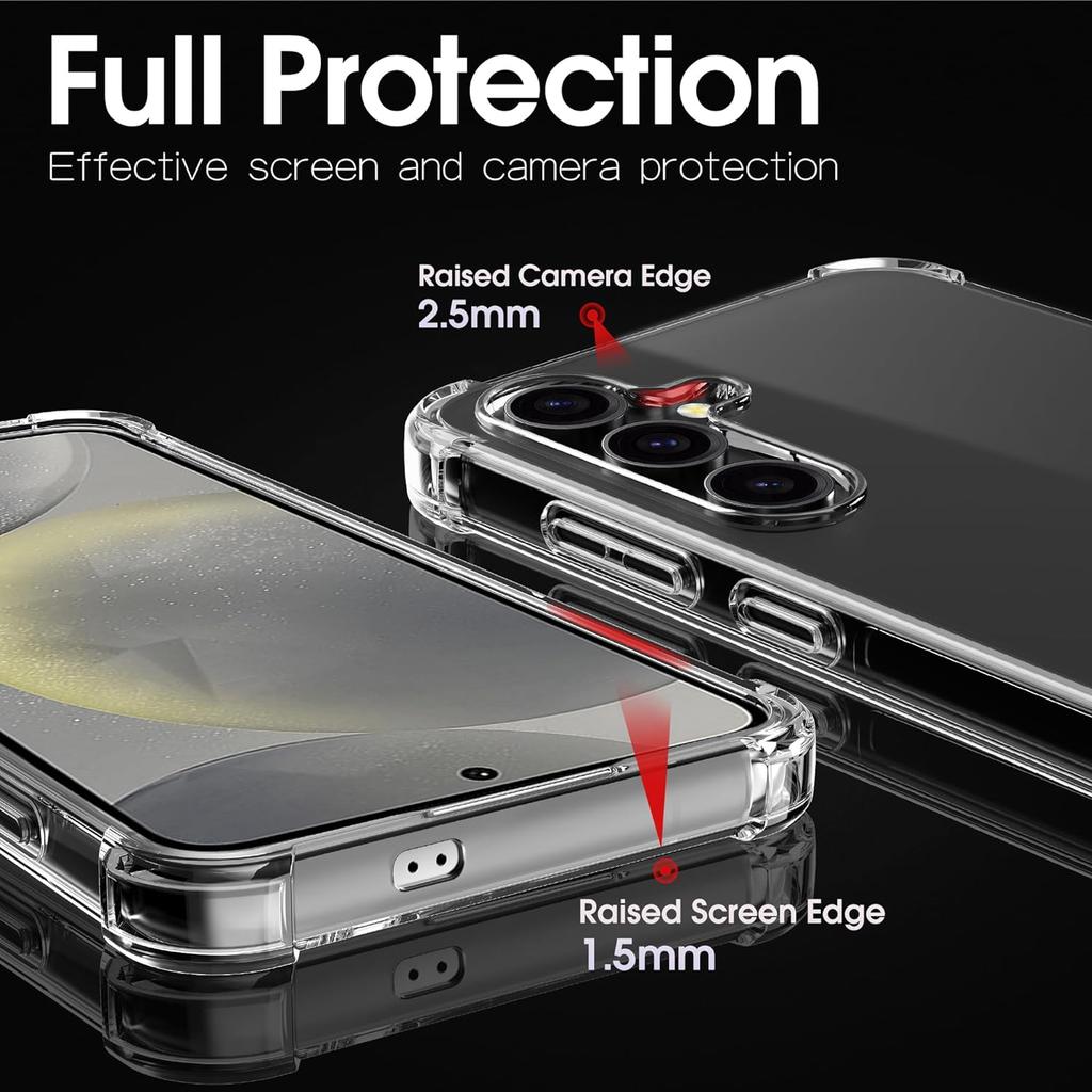 Shockproof Clear Silicone Case For Samsung Galaxy S24 Ultra S23 FE S22 Plus Soft TPU Shell A05 A15 A25 A35 A55 Bumper Back Cover