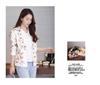 Women's Korean-Style Chiffon Sun Protection Jacket, Long Sleeve, Zipper, Printed, Loose Fit, Short Length