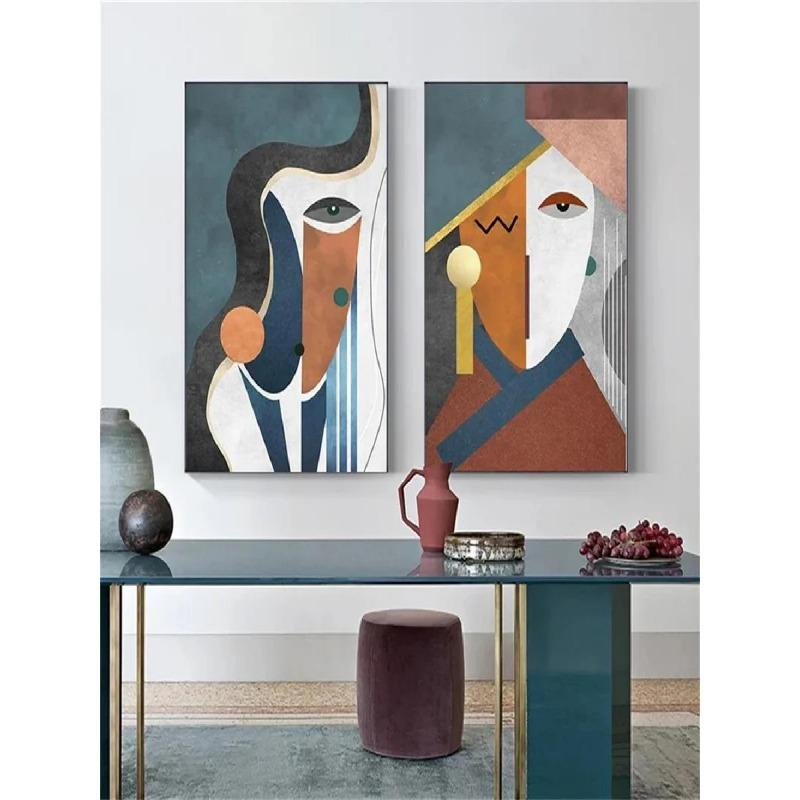 Modern Minimalist Woman Abstract Figure Art Canvas Painting  Wall Art Mural for Living Room Decor  Posters Prints Home Decoratio