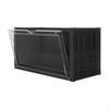 Display Case for Collectibles Countertop Cube 2 Level Stackable Box Showcase Figures