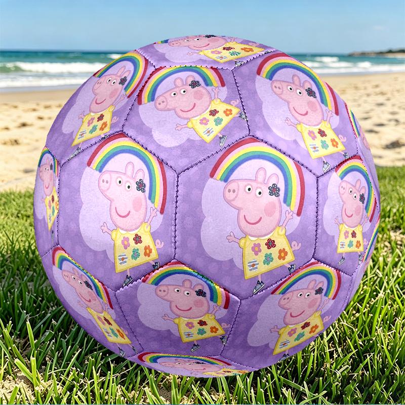 Peppa Pig Print Size 5 Soccer Ball, PU Wear Resistant Football for Match Training and Daily Practice, Birthday Gift for Soccer Fans