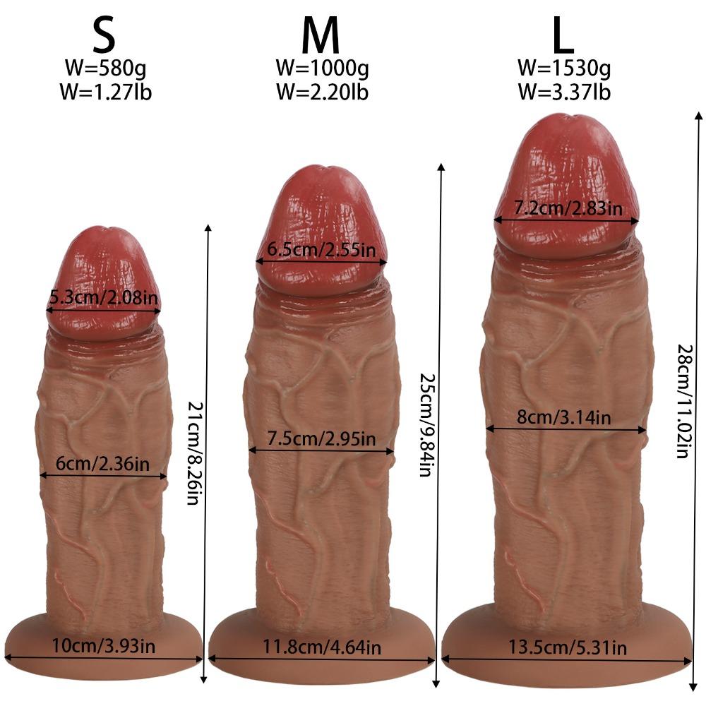 Ultra Large Realistic Dildo Liquid Silicone No Balls Female Masturbation Adult Toy