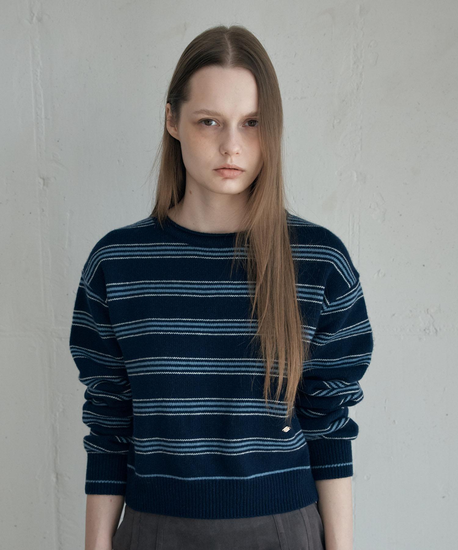 Awi Multi Stripe Knit_Navy Navy/Navy