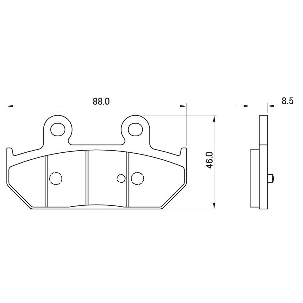 Daytona Motorcycle Brake Pads Hyper Pads Skywave 650 ABS Skywave 400 Burgman 400 Gemma Skywave 250 Rear 78150 Serial 75 (Semi-Metal Pads) (04-18),