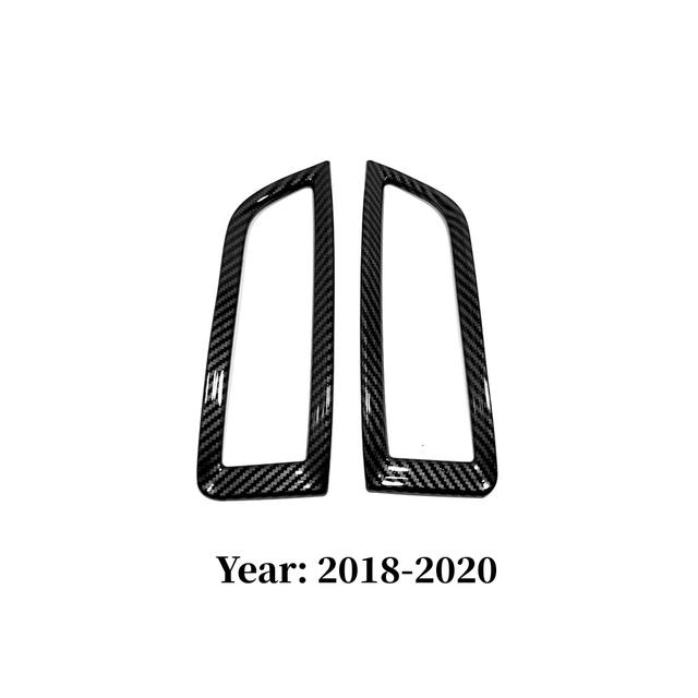 For Ford Edge 2018   ABS Carbon Fiber Car Front Storage Box Panel Decoration Cover Trim Styling Interior Accessories