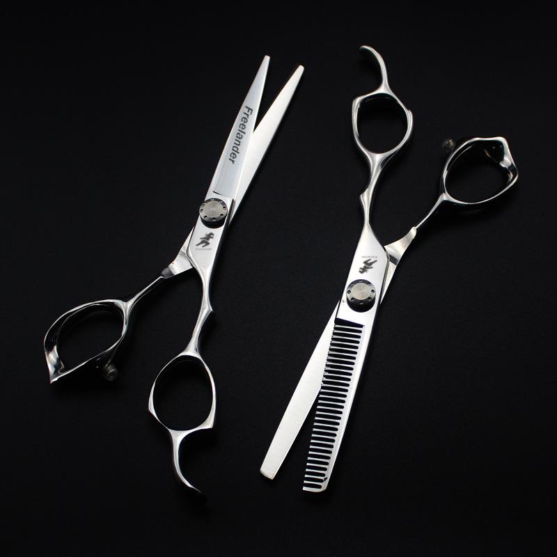 6.0" God Walker Turtle Pattern Straight & Thinning Hairdressing Scissors
