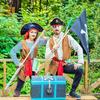 1-10 szt. Zestaw Kapitański Kapelusz Piracki i Maska na Oczy Wzór Czaszki Dekoracja Kostiumu na Halloween Cosplay Przebranie Straszne Imprezy Tematyczne Rekwizyty