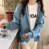 Chic Zip-up Hoodies Female Casual Street Loose Thin Sweatshirt Pocket Hooded Women Cardigans