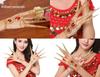 Indian Dance Costume: Extended Jewelry and Thousand-Hand Guanyin Sleeves for Xinjiang Ethnic Style Performance