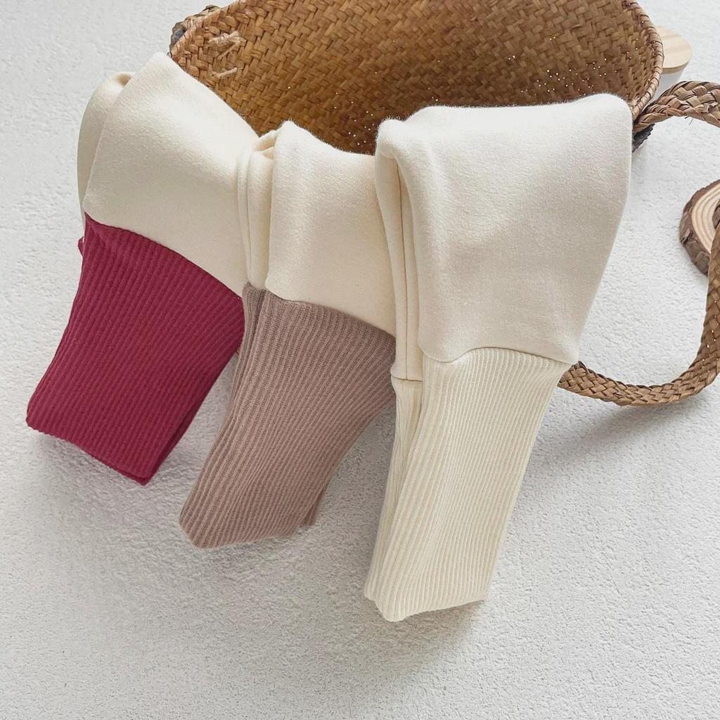 Leggings en velours pour enfants: Pantalon chaud une pièce de style coréen pour garçons et filles, automne/hiver.