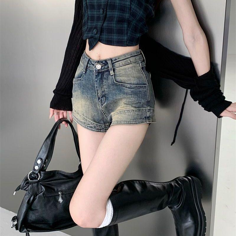 Women s High Waist Denim Shorts A Line Loose Fit Casual Summer Hot Pants S