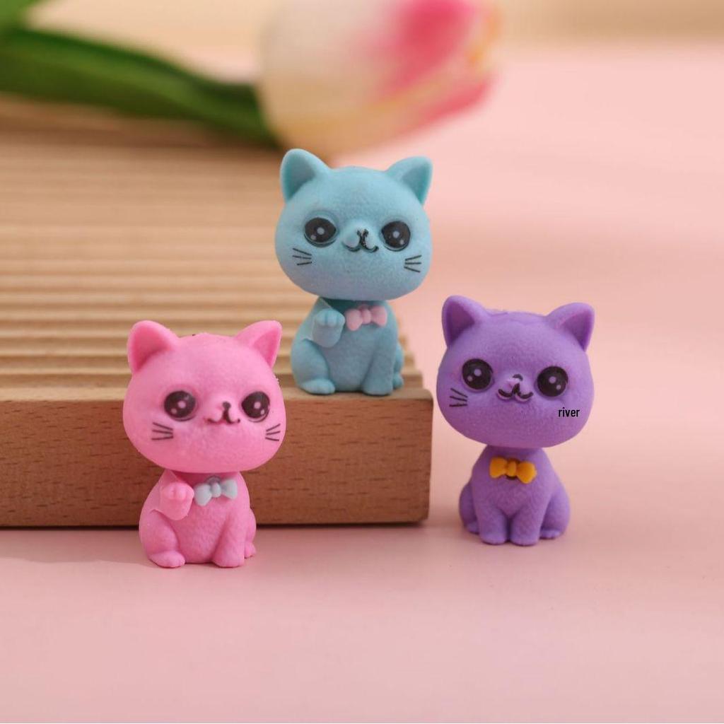 Cute Cartoon Cat Eraser - Perfect Student Gift & Study Supplies Reward