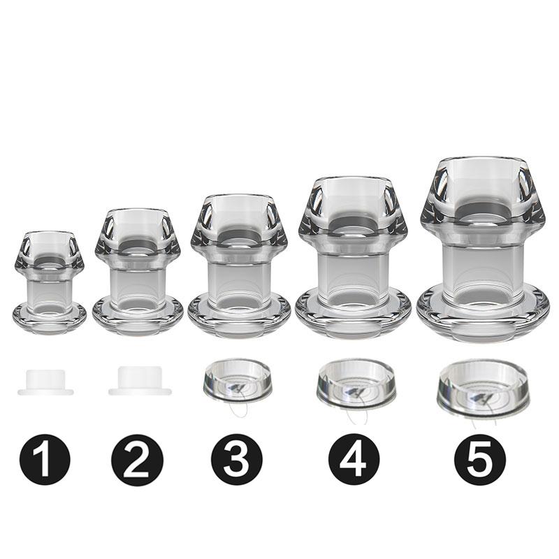 Huge Anal Plug Transparent/Hollow Butt Plug Men Dildo Anal Expander/Spreader Sexy Big Butt Women Vagina Extender/Tube Adult