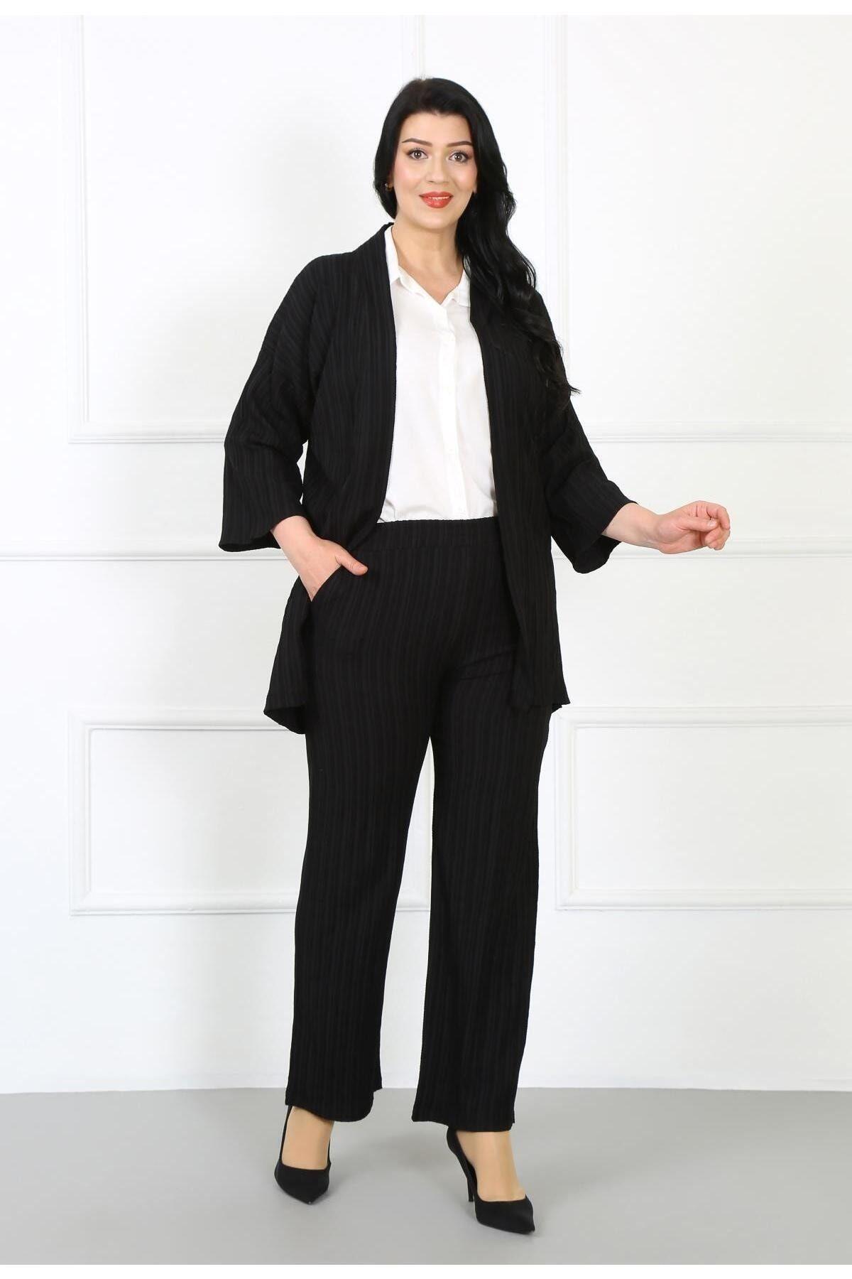 

Women s Style Plus Size Pants Black Wrap Waist Full Elastic Big Size Pants 2XL