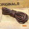 1.5 2 3 4 5 6 8 Mm Retro Brown Flat Round Genuine Cow Leather Cord for Bracelet Necklace Leather Rope String DIY Jewelry Making