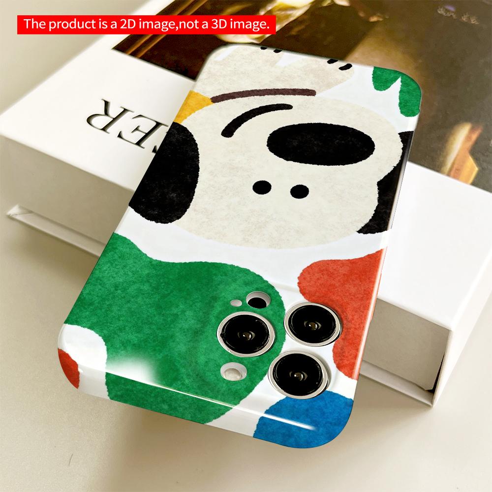 Colorful Dog Pattern Phone Case All inclusive film hard phone case, compatible with iPhone 18 Pro Max 17 16 15 14 13 12 11