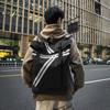 Striped Patchwork Roll-Up Backpack Men Outdoor Fitness Training Sports Bag Student School Bag