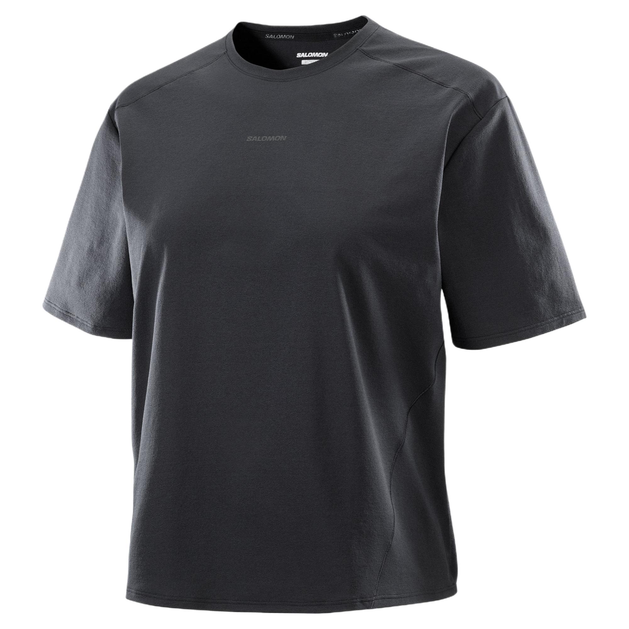 

SALOMON Футболка женская с коротким рукавом Trackline, мягкая, удобная, дышащая, черная C24423 S