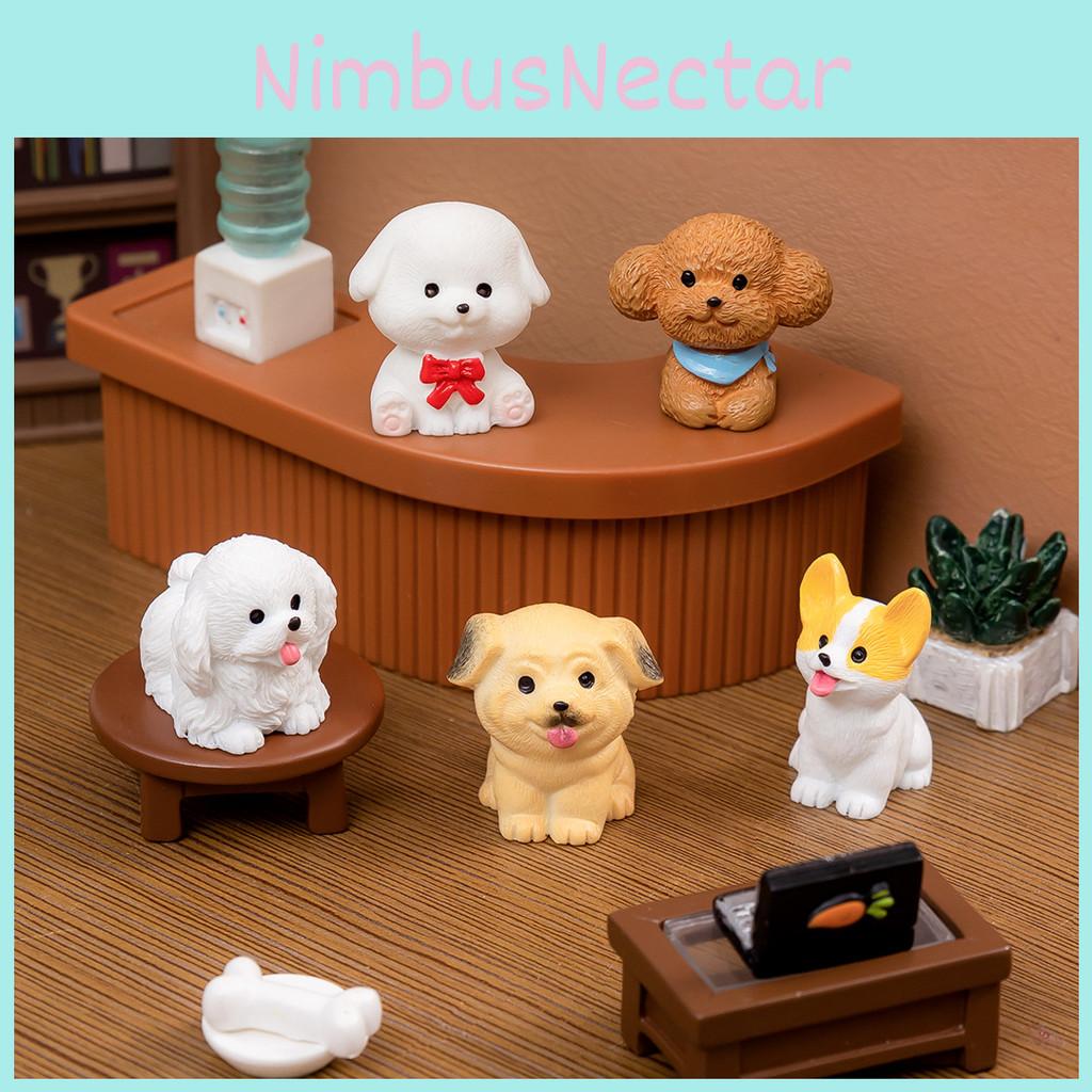 Cute Cartoon Resin Dog Ornaments For Car Dashboard Or Office Desk Decor