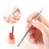 New Dual-ended Stainless Steel UV Gel Clean Stick Cuticle Pusher Nail Polish Remover Triangle Rod