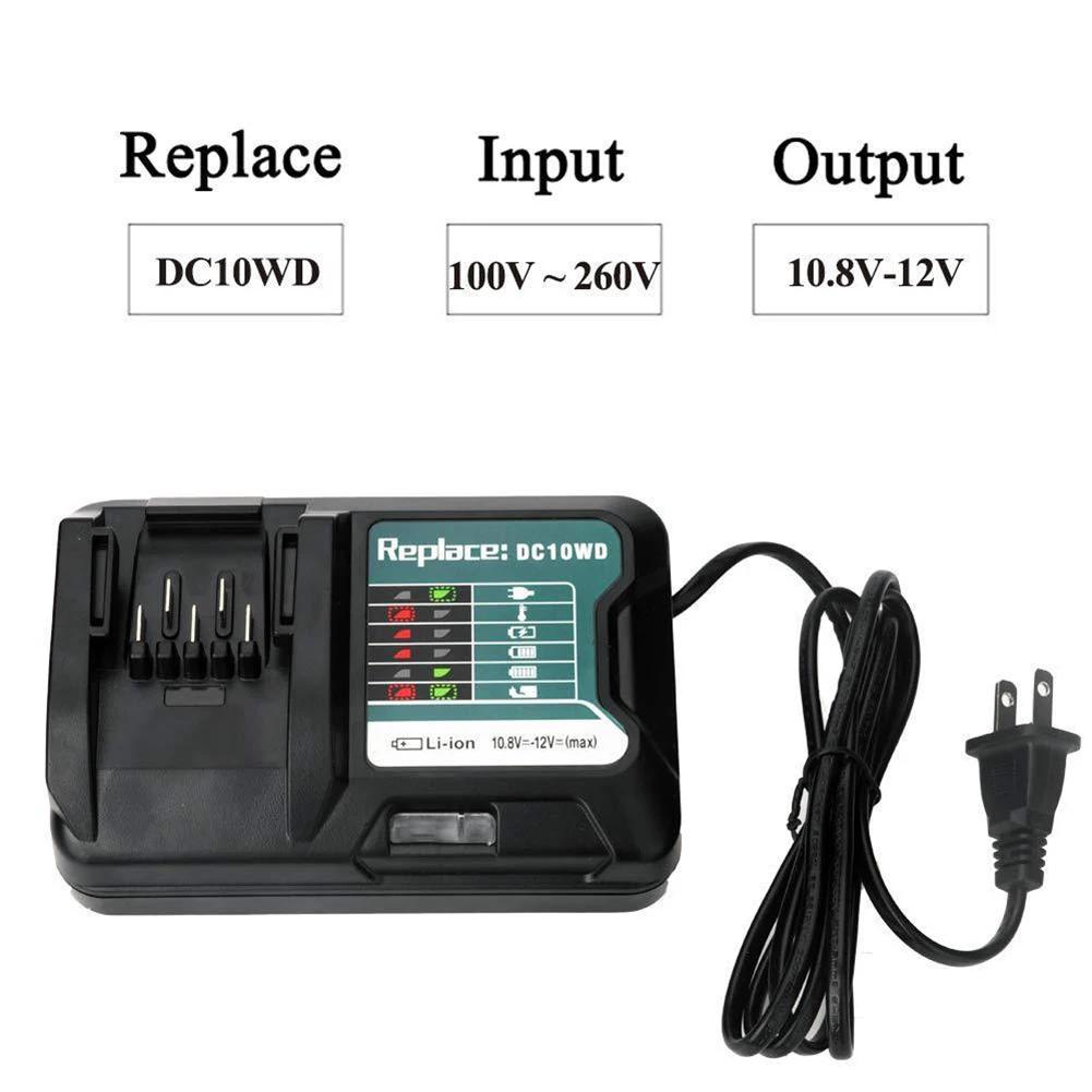 DC10WD Lithium Battery Charger For Makita 10.8V 12V DC10WD BL1016 BL1021B BL1041B FD05 Lithium Battery Replacement Charger