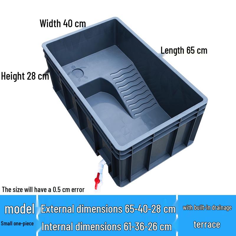 Утолщенный аквариум для черепах со сливом - Большой пластиковый инкубатор для разведения