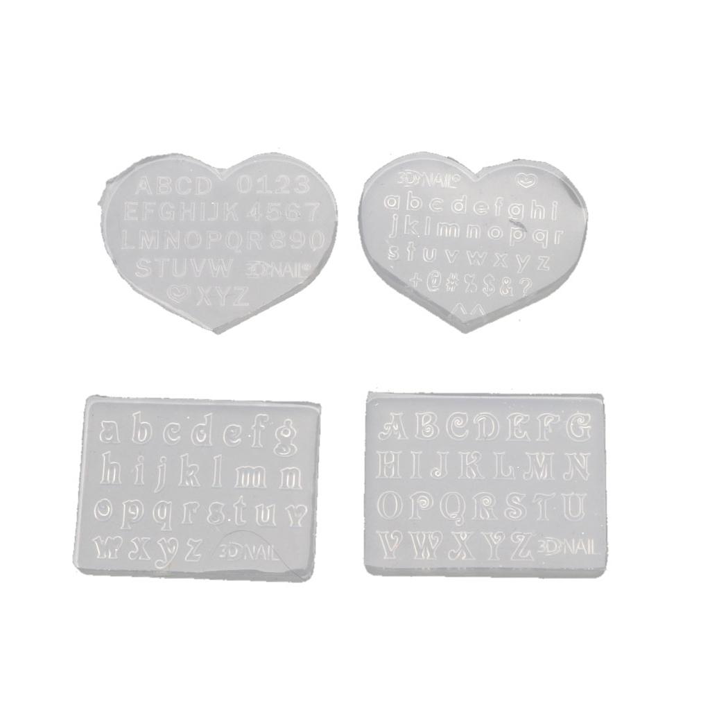 English Letters Numbers Keychain Mold Pendant Handmade Mold Nail Art Crafts