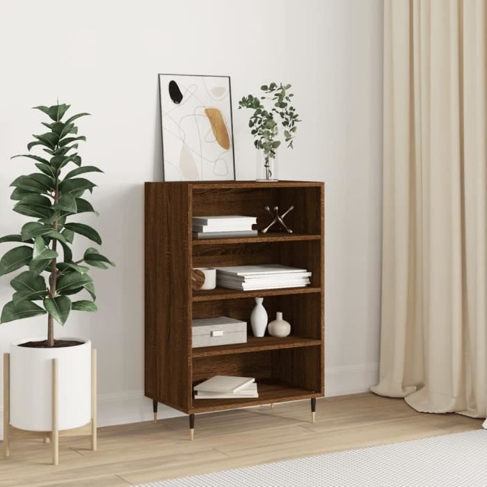 VidaXL Buffet haut chêne marron 57x35x90 cm bois d'ingénierie 827227
