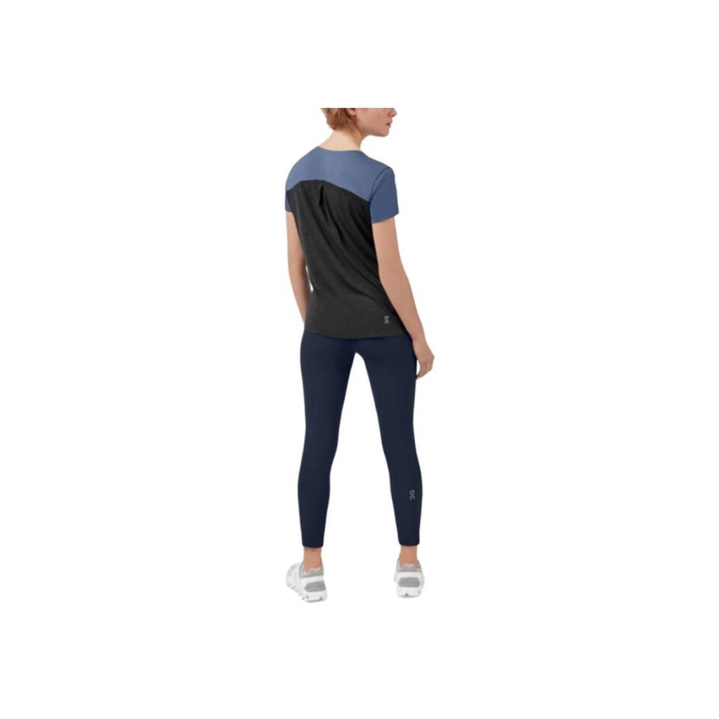 On Performance T Lightweight Running Sports Comfortable Short Sleeve Regular Running T-Shirt Women T-Shirts Light-Blue Black 202.00236