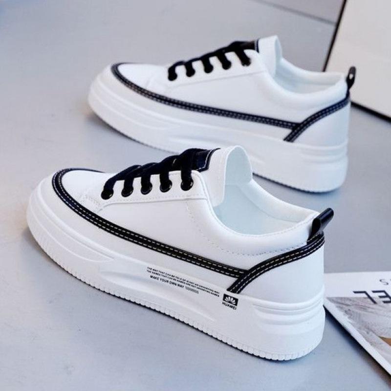 Leisure Women's Single Shoes 2024 Autumn New Casual Versatile Women's Shoes Thick Sole Sports Vulcanized Shoes Zapatos Mujer