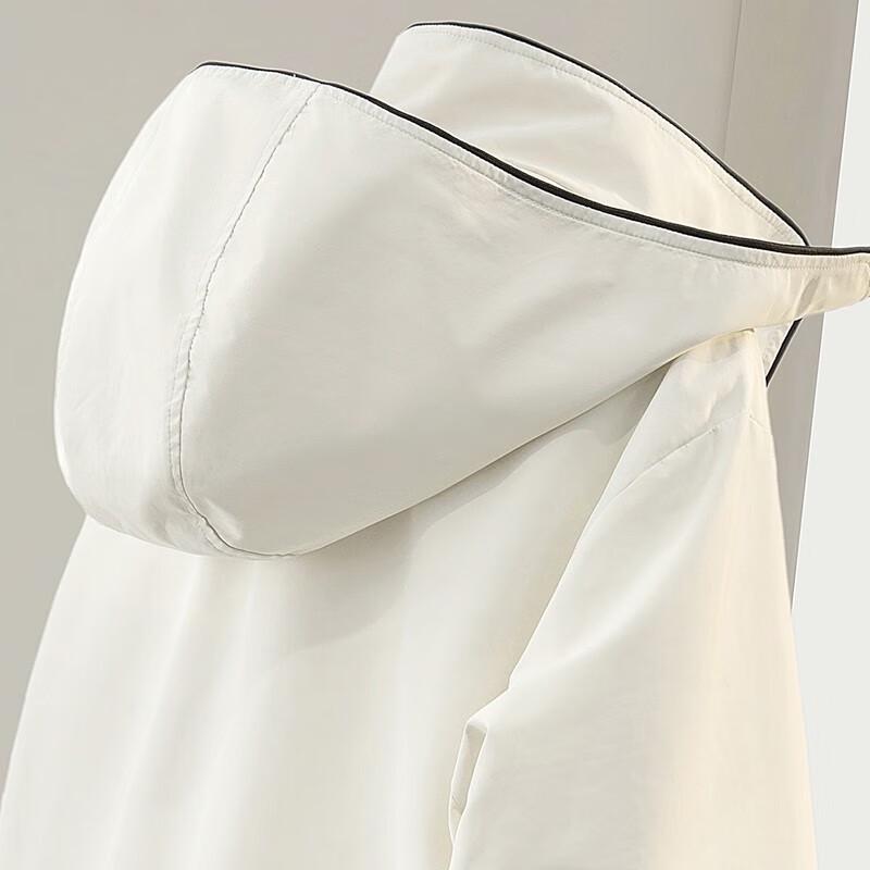 Sibaishe Women's Color Block Hooded Loose-Fit Jacket