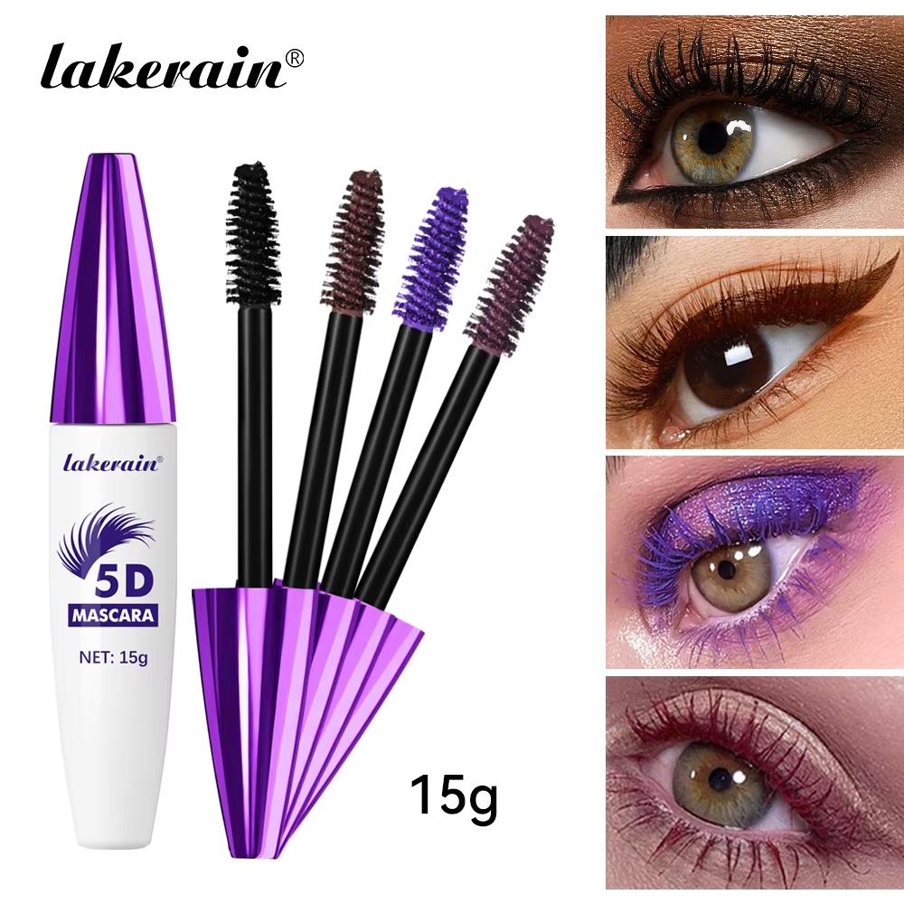 5D Volume Lash Mascara Vodeodolná a dlhotrvajúca prírodná zhusťujúca rýchloschnúca maskara na predlžovanie rias