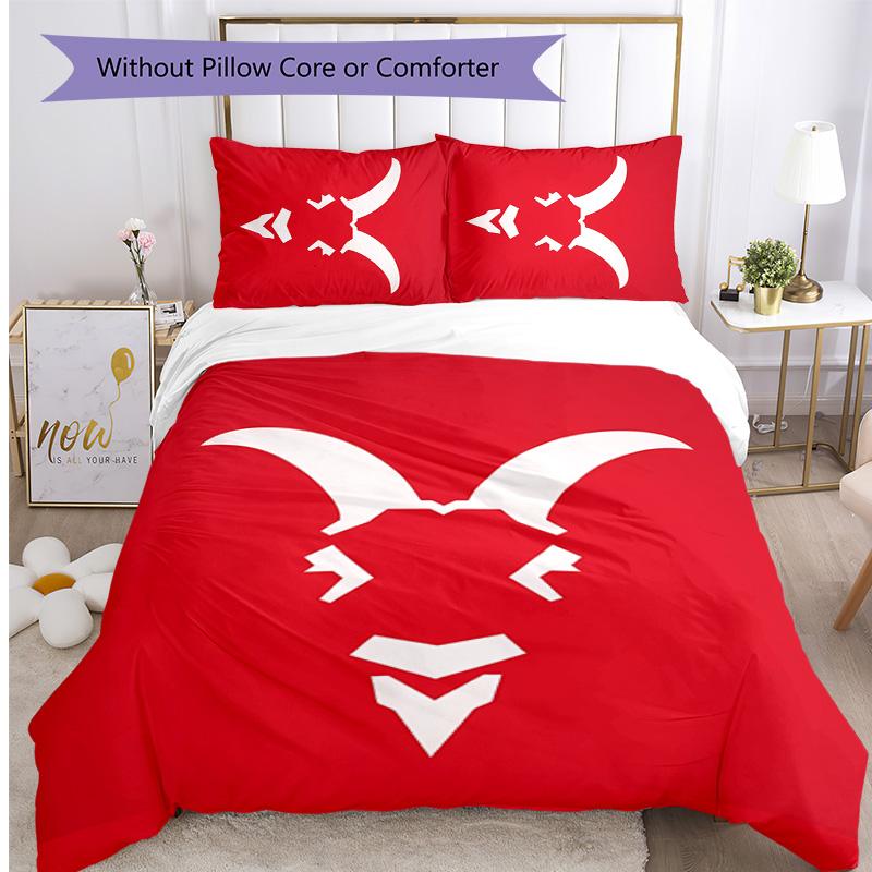 Chivas Printed 3PCS Bedding Set Soft Breathable Duvet Cover Pillowcases Set Washable Bedroom Decor Home Gift