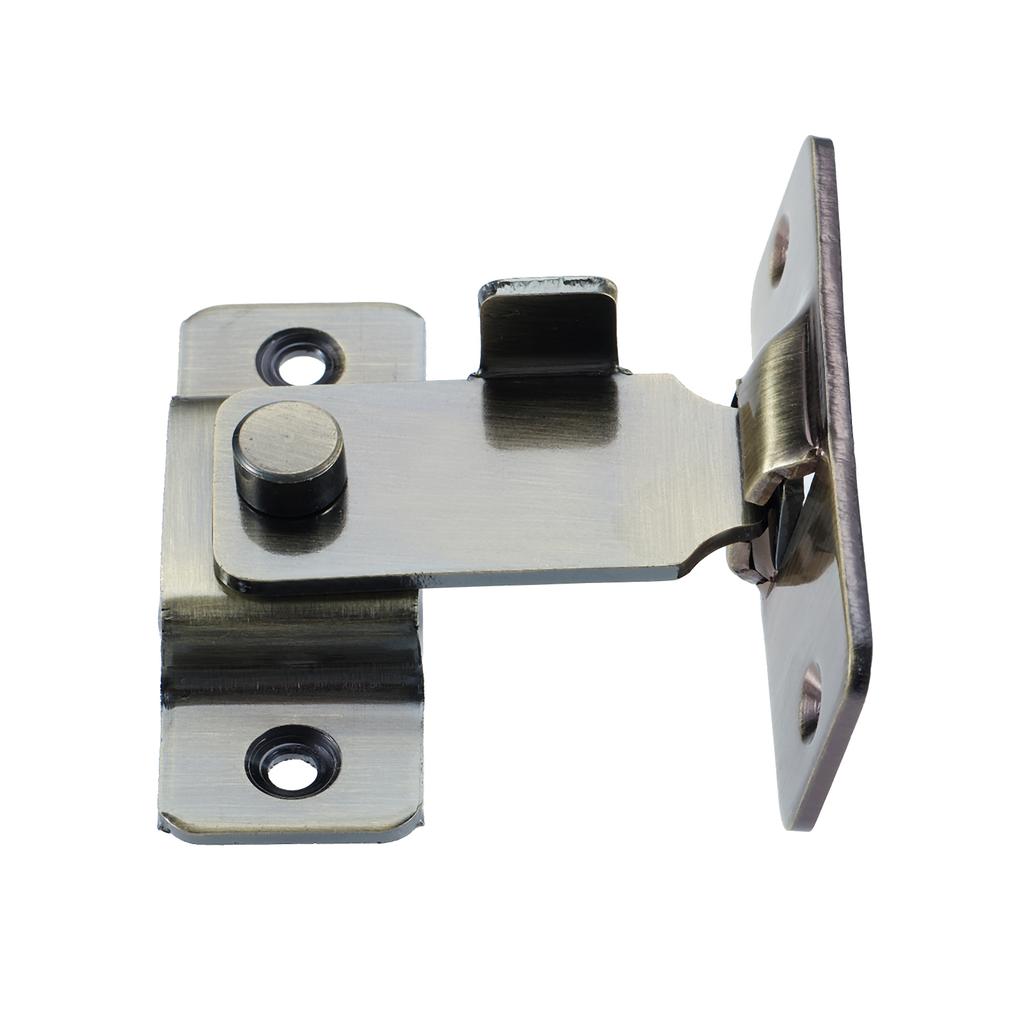 1pc Sliding Door Lock 90° Stainless Steel Barn Gate Latch No Punching Right Angle Window Buckle Red Copper/Antique Bronze/Black