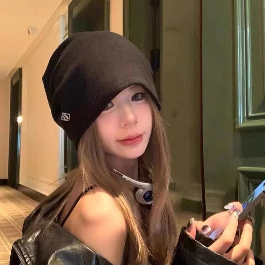 Pile Lazy Hat for Women: Warm, Stylish Korean Turban for Autumn & Winter, Perfect for Big Heads & Enhancing a Slim Face