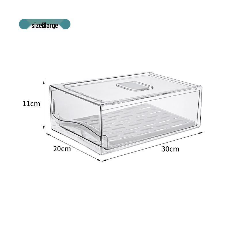 Stackable Transparent Plastic Fridge Organizer for Fruit & Veggies