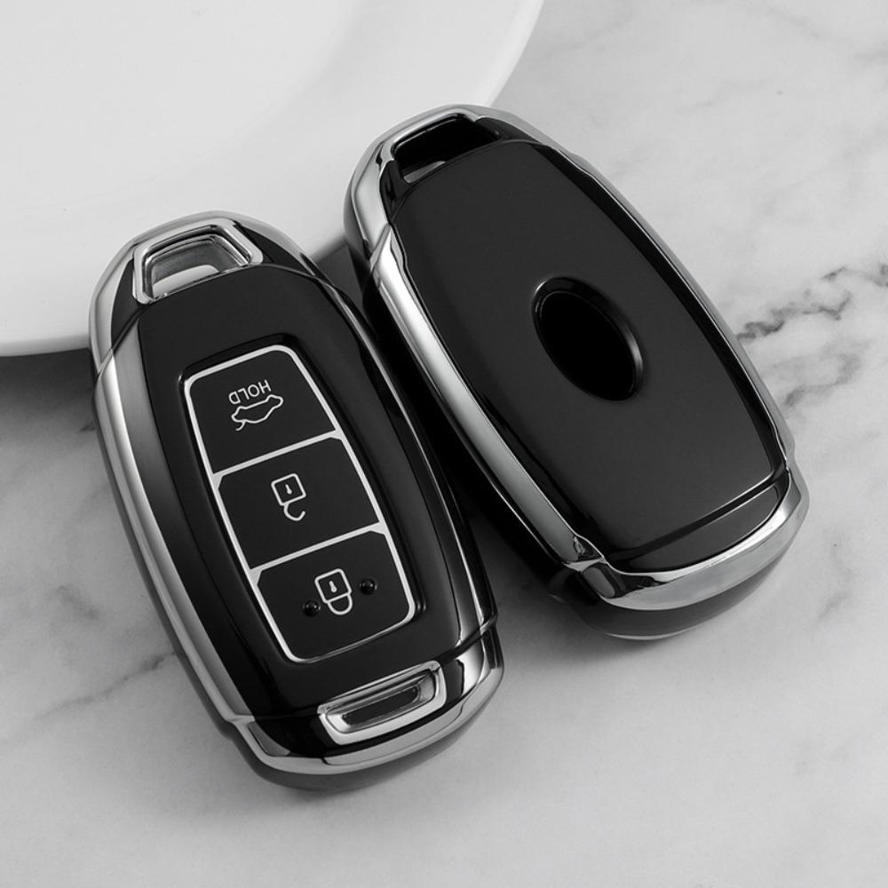 1Pc 3 Buttons Car Key Case Soft TPU Key Fob Cover Car Remote Key Shell Key Protective Case Fashion Portable Car Accessories