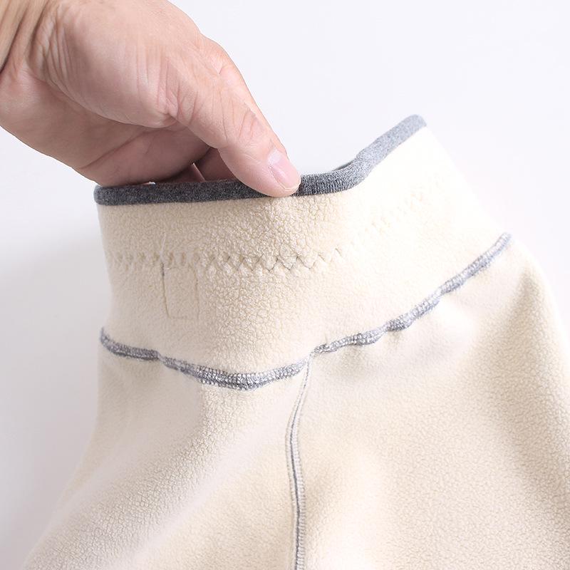 Girls' Fleece-Lined High-Waisted Winter Leggings - Toddler Lambswool One-Piece Long Pants