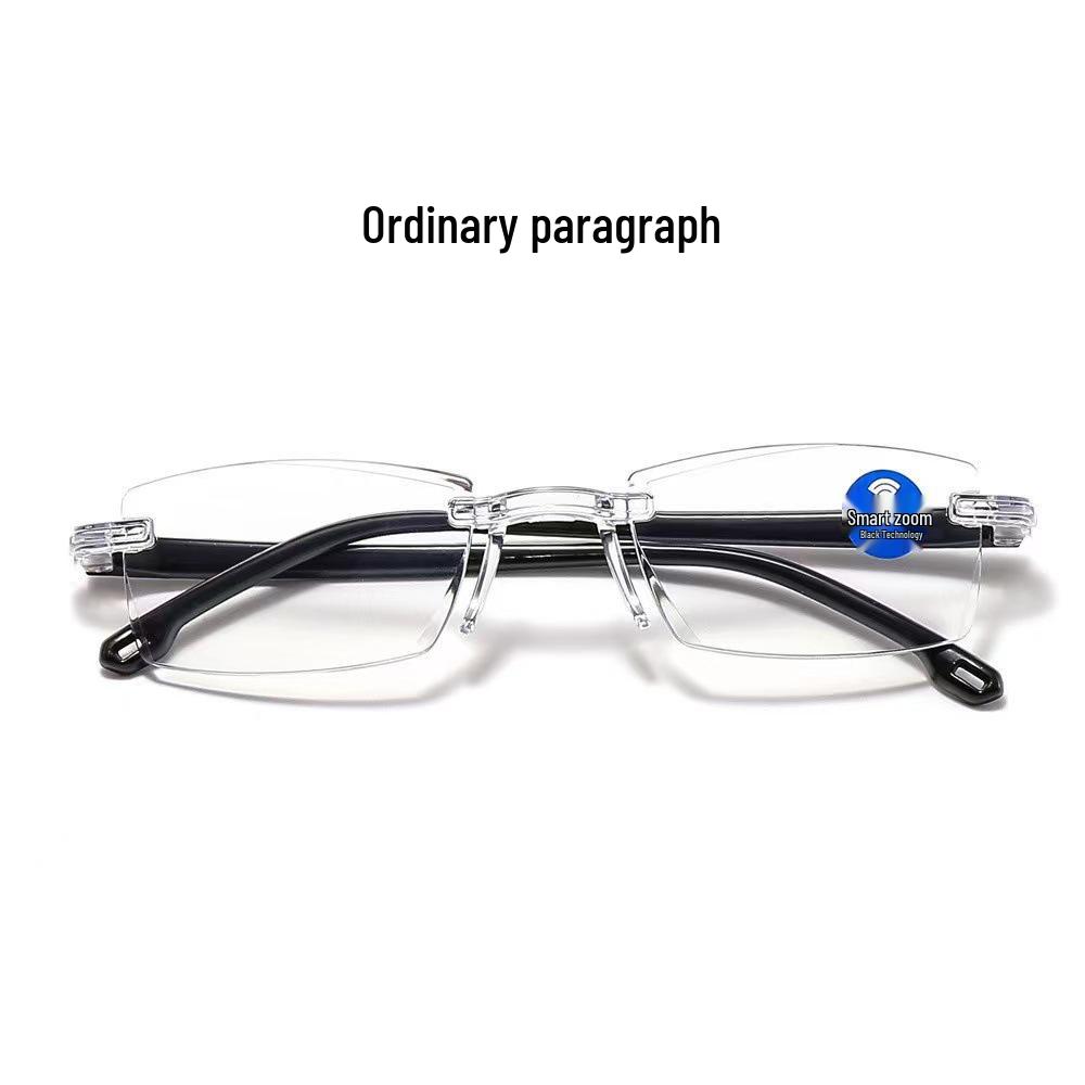 SmartZoom Rimless Reading Glasses with Auto Diopter & Blue Light Filter