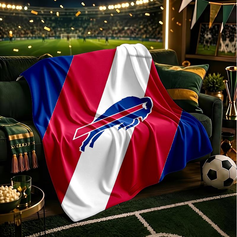 Bills Logo Blanket Lightweight Flannel Bedding Blanket Perfect for Travel, Camping, Living Rooms, Offices, Sofas, Fan Christmas gift