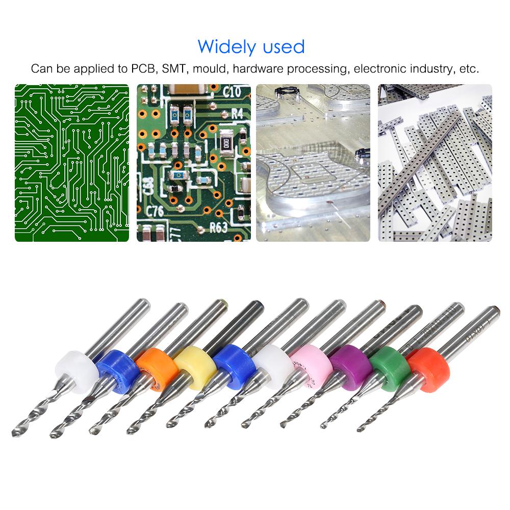 10pcs 1.7mm Bending Resistance PCB Carbide Alloy Micro Drill Bits