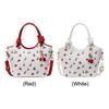 PU Leather Bucket Fashion Shoulder Bag for Women Ladies Cherry Printed Crossbody Bag Trendy Top-handle Bag with Adjustable Strap