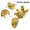 Goldfish Cabinet Handles Brass Drawer Knobs Unique Animal Cupboard Door Handles Furniture Hardware Home Decoration Pulls