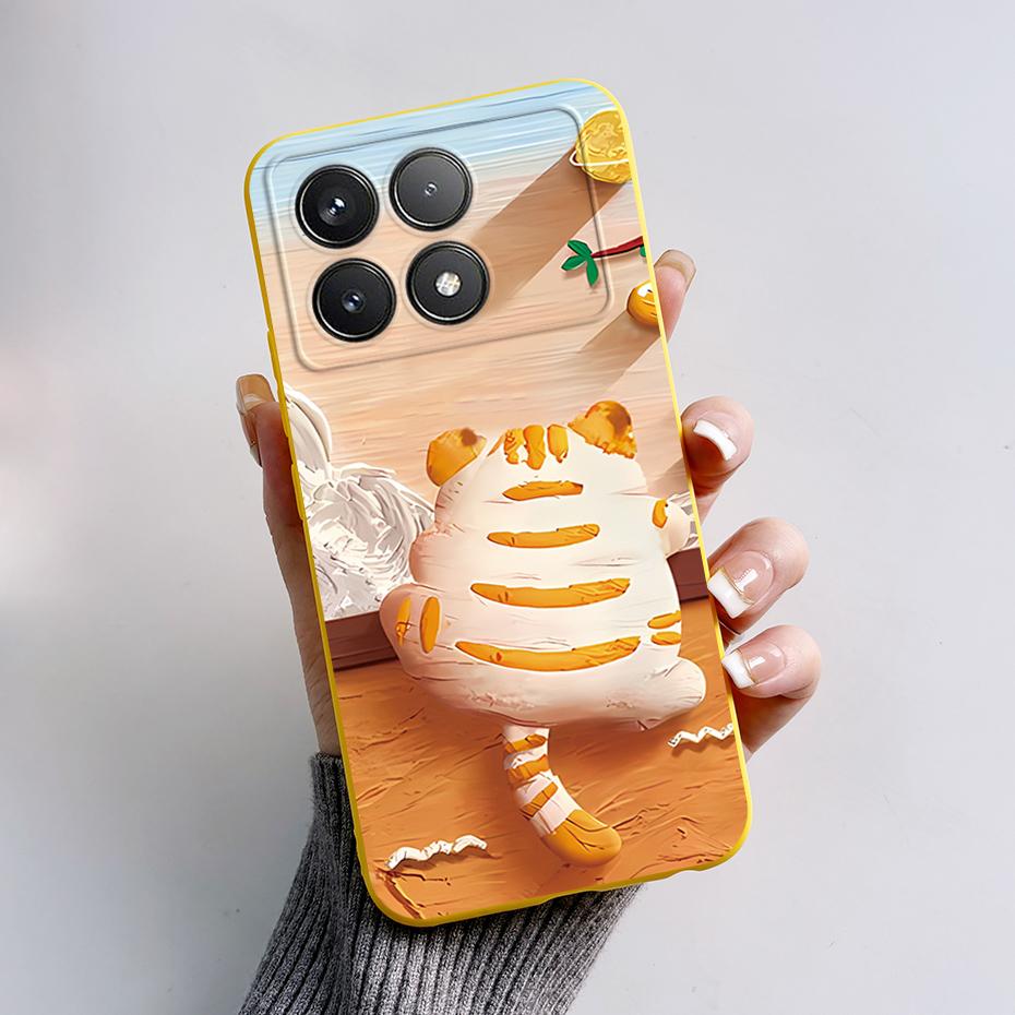 For Xiaomi POCO F6 Pro Case Cute Bear Cartoon Frog Silicone Soft Rubber Camera Protector Case POCO F6 Pro Case POCO F6 Pro Cover