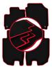 Velour Floor Mats with Red Edge For: Honda HR-V II Crossover (2014-2018)