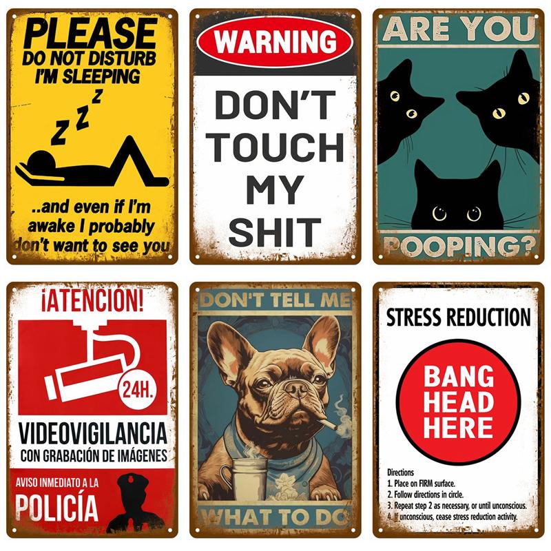 Vintage Tin Sign Home Decor Items Wall Decor Art Wall Mural Room Decoration Items Decor Men Retro Metal Sign Plate Bar Posters