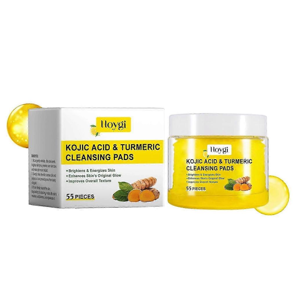 Turmeric Cleansing & Exfoliating Pads - Brightening, Moisturizing Facial Care, 55 Pieces