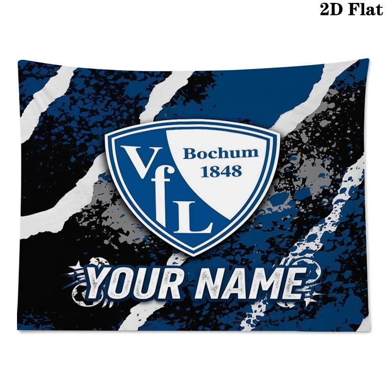 Custom Name VfL Bochum Printed Tapestry – Wall Hanging for Bedrooms, Dorms, and Home Decor