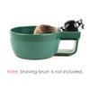 Linkidea Plastic Shaving Soap Bowl with Wide Large Easy Lather Wet Razor Shaving Cream Bowl for Men Non-Slip Handle, Mouth, Capacity, Ridges, (Green)